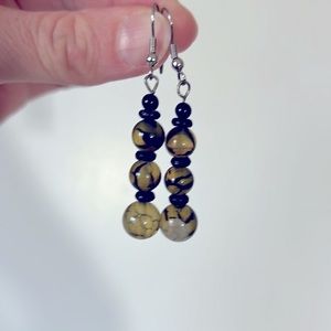 NEW/NWOT • Moss Agate Drop Earrings 💎